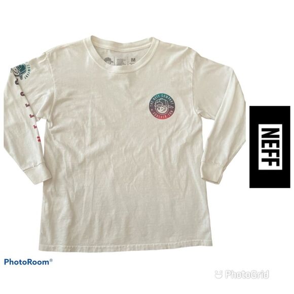 ⚡️ NEFF Quarter Length White Sleeve Tee Shirt ~ Size M ⚡️ - Picture 1 of 6